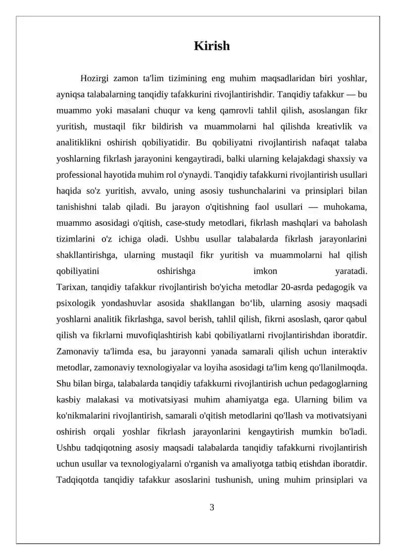 Tanqidiy Tafakkurni Rivojlantirish Usullari 3