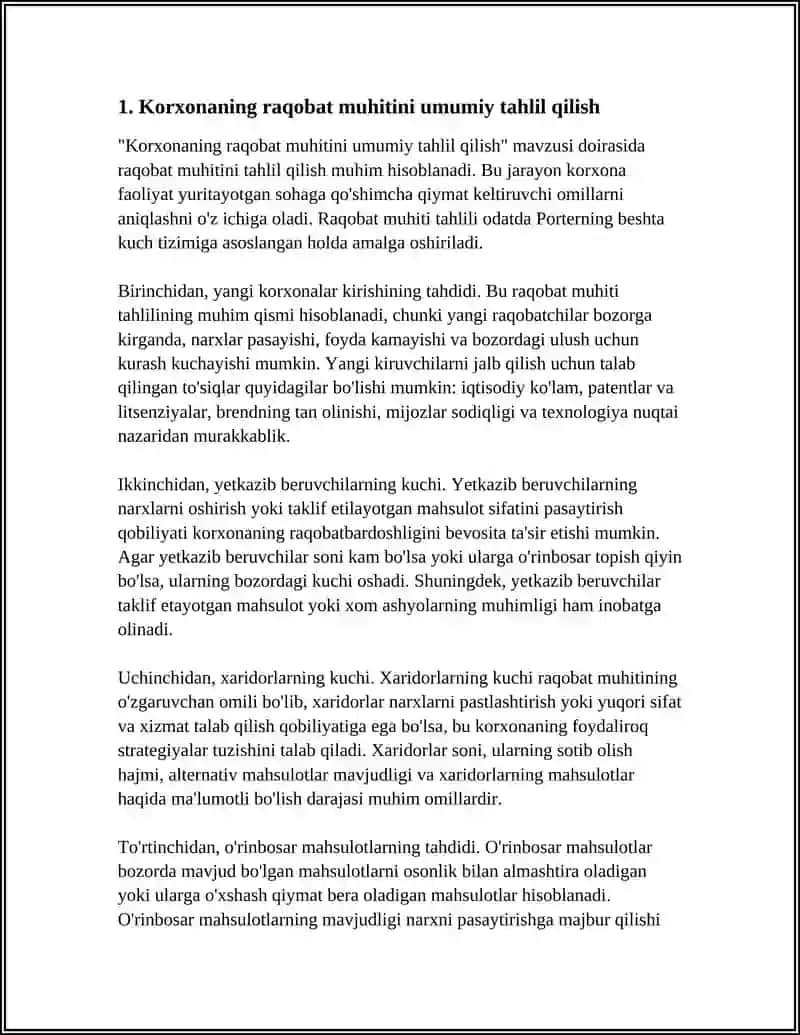 KORXONANING RAQOBAT KURASHI TAHLILI 3