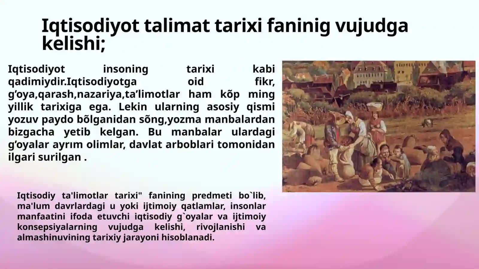 Iqtisodiy taʼlimatlar tarixi 3