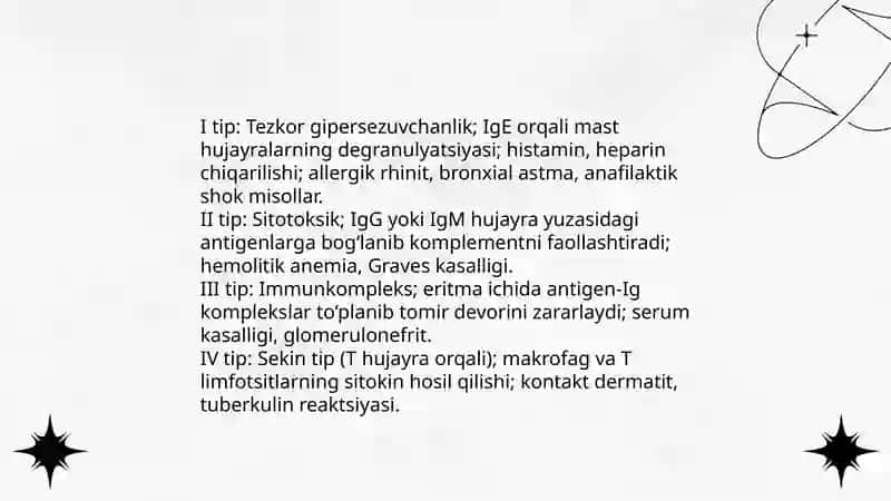 Gipersezuvchanlik reaksiyalari 3