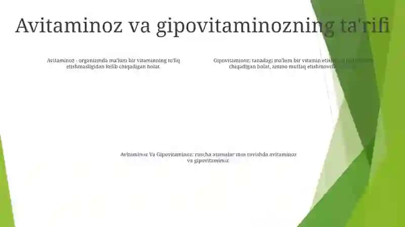 Avitaminoz Va Gipovitaminoz 3