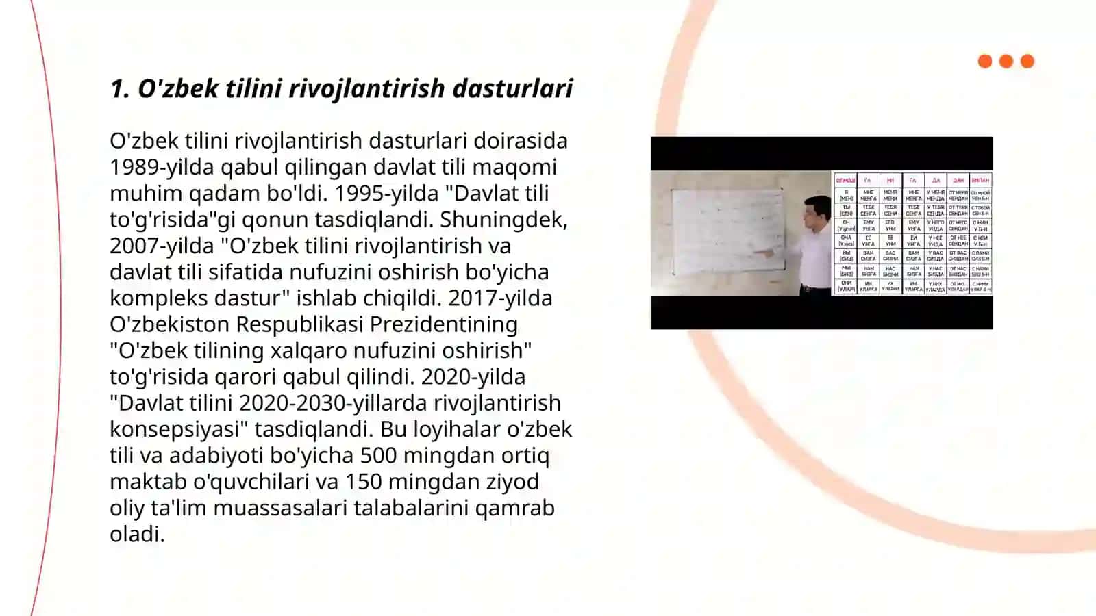O'zbek tilini rivojlantirish dasturlari 3