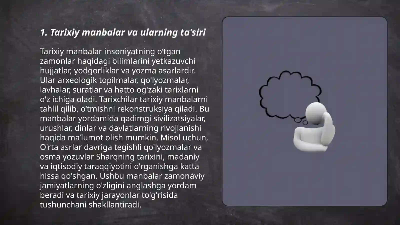 Tarixiy manbalar va ularning ta'siri 3