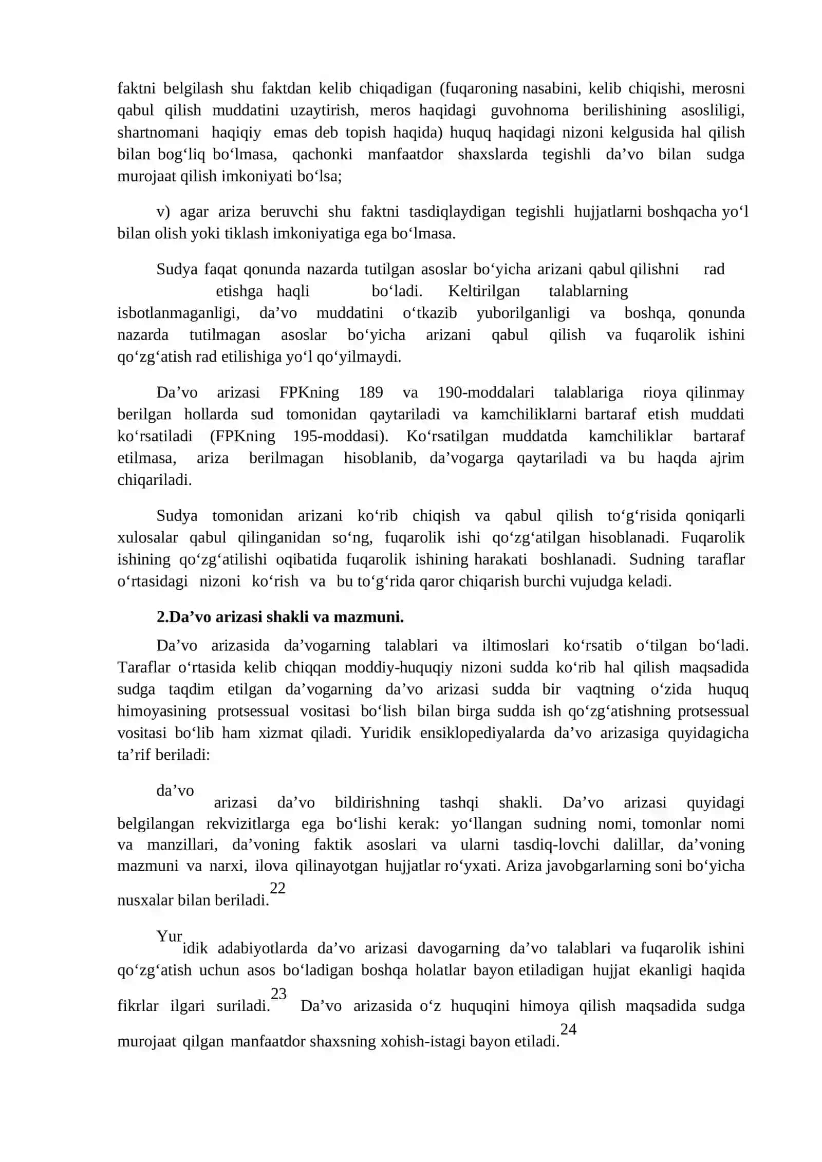 Fuqarolik protsessida da'vo 3