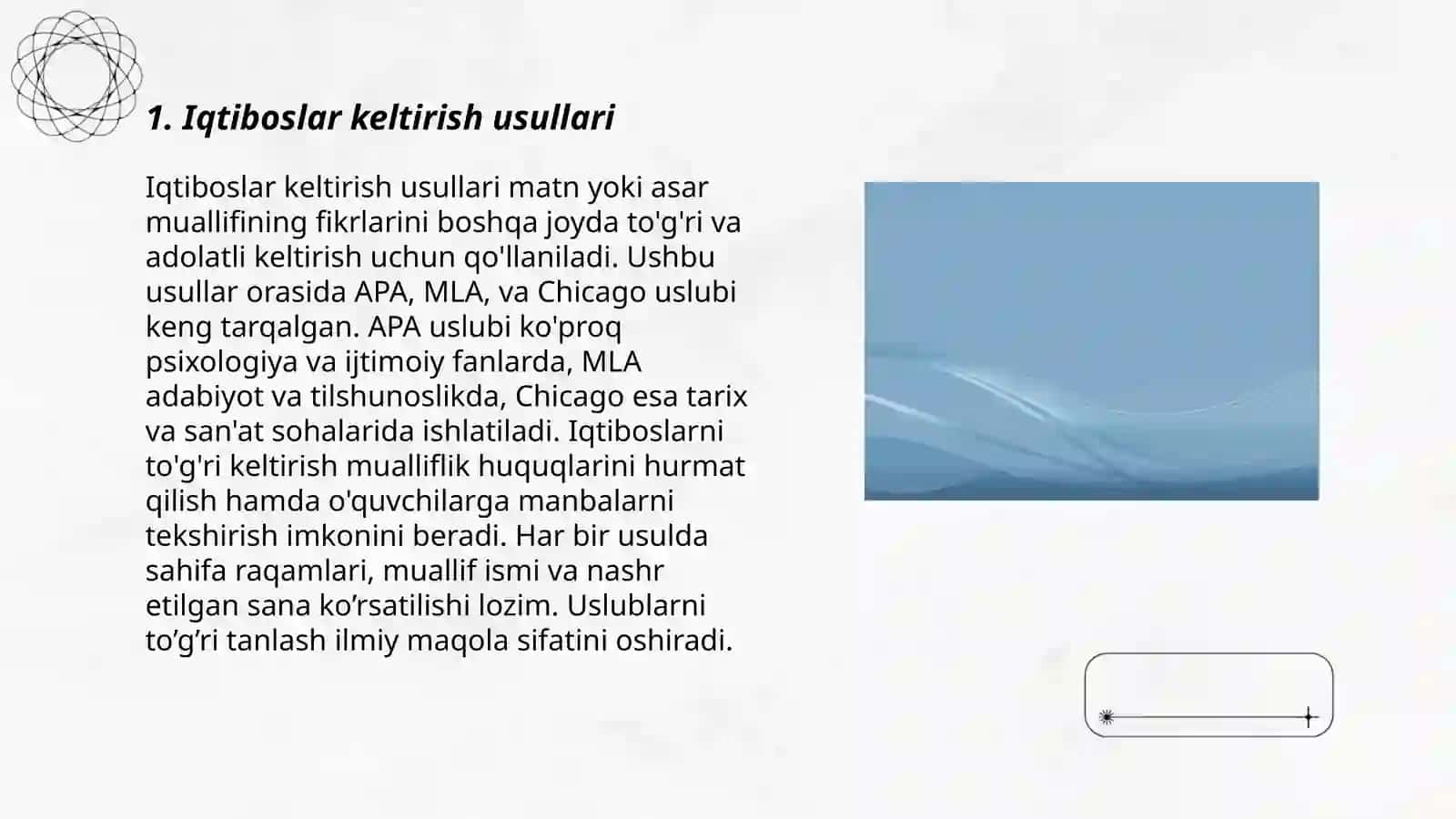 Iqtiboslar havolalar va adabyotlar roʻyhatini shakillantirish 3