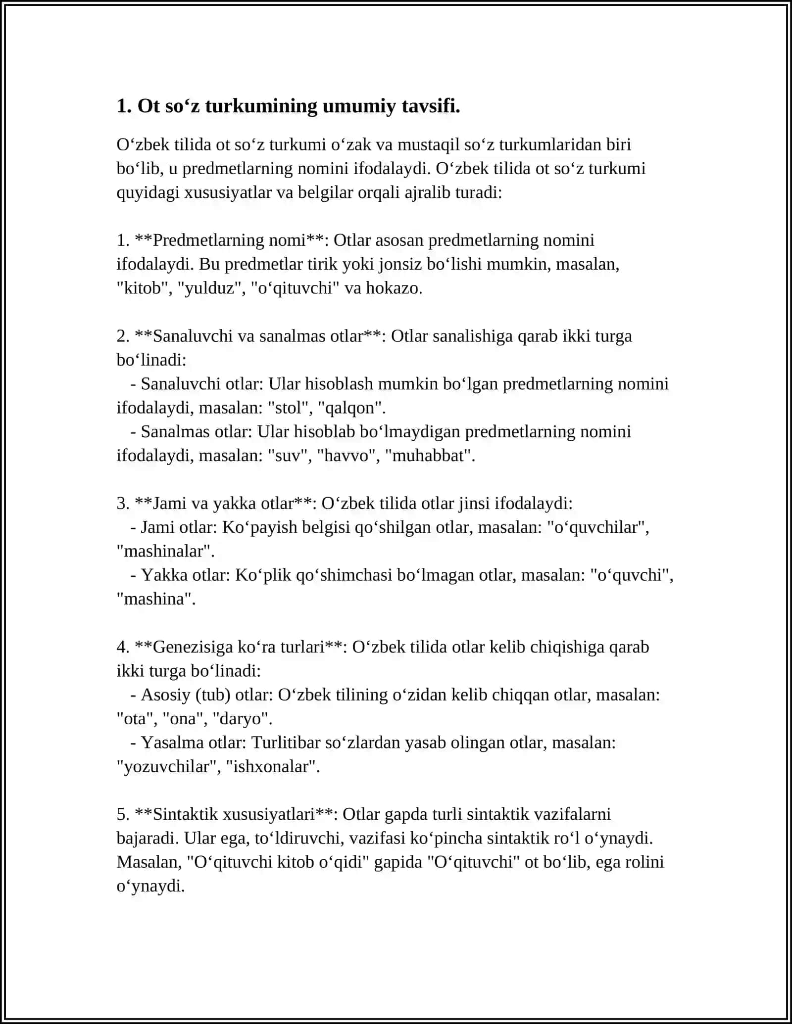 Ot soʻz turkumini oʻqitish 3