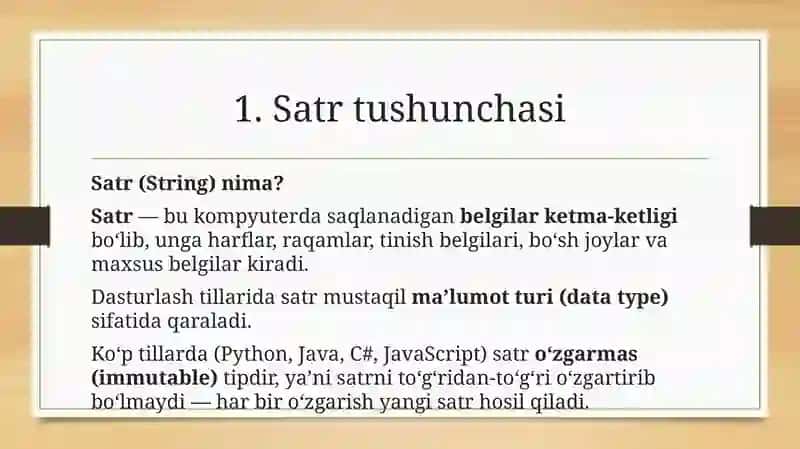 Dasturlash 3