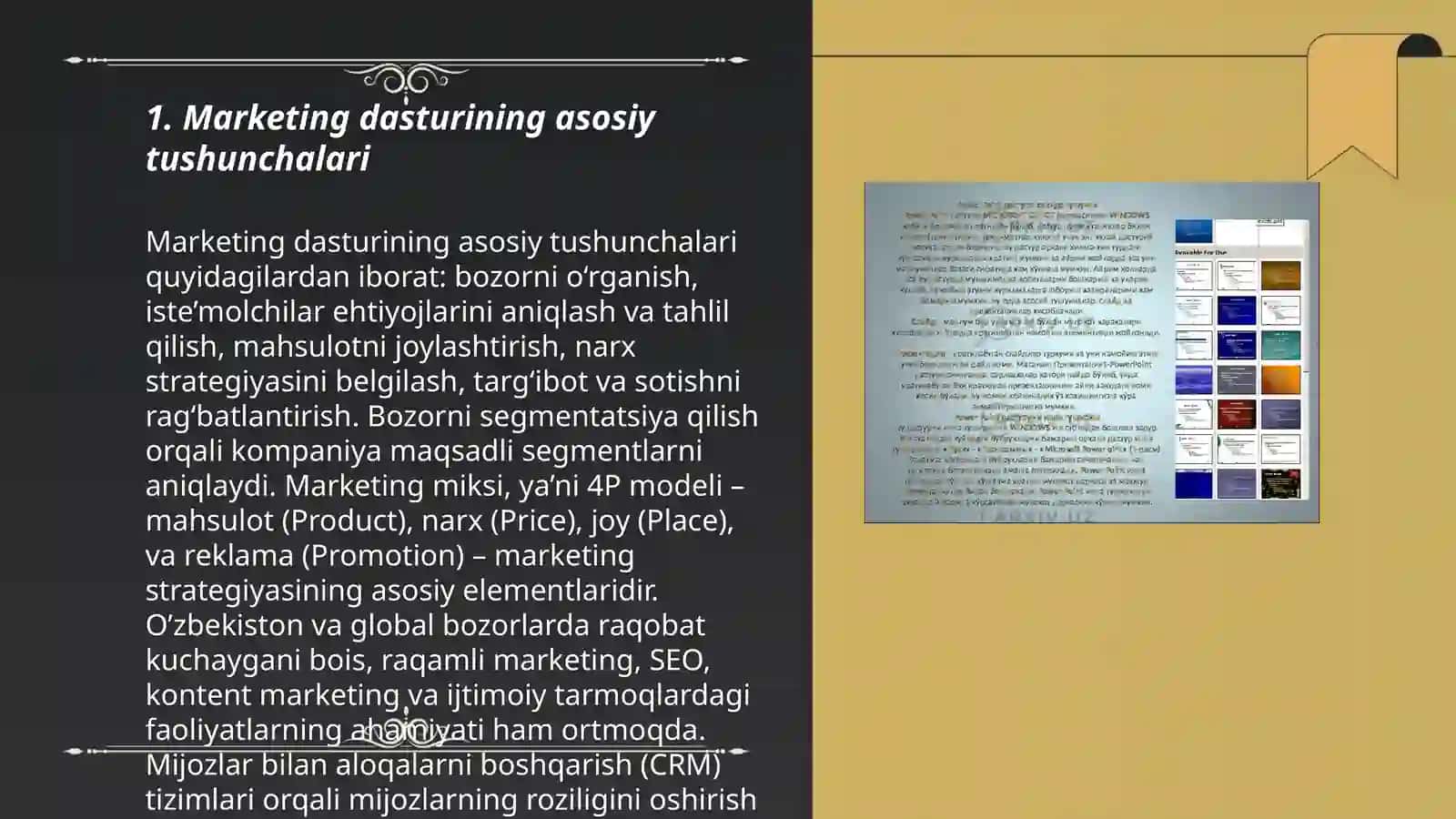 Markiting dasturi haqida tushuncha 3