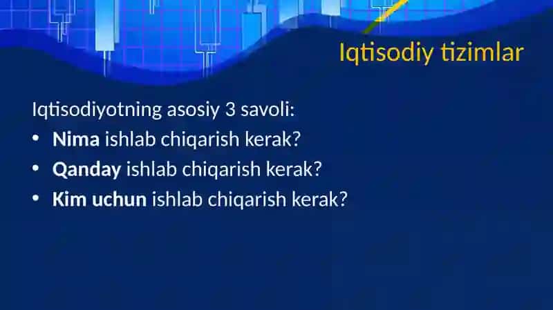 Iqtisodiyotning Asosiy 3 Savoli 3