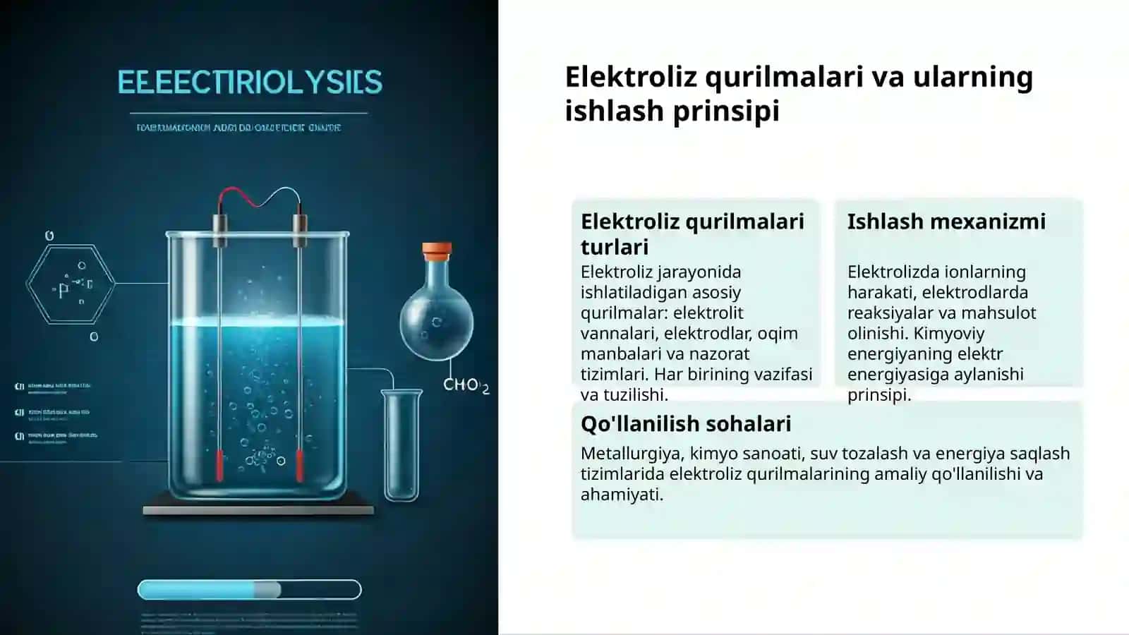 Elektroliz: Kimyoviy jarayon va ahamiyati 3