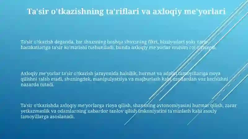 Ishontirishning etik qoidalari 3