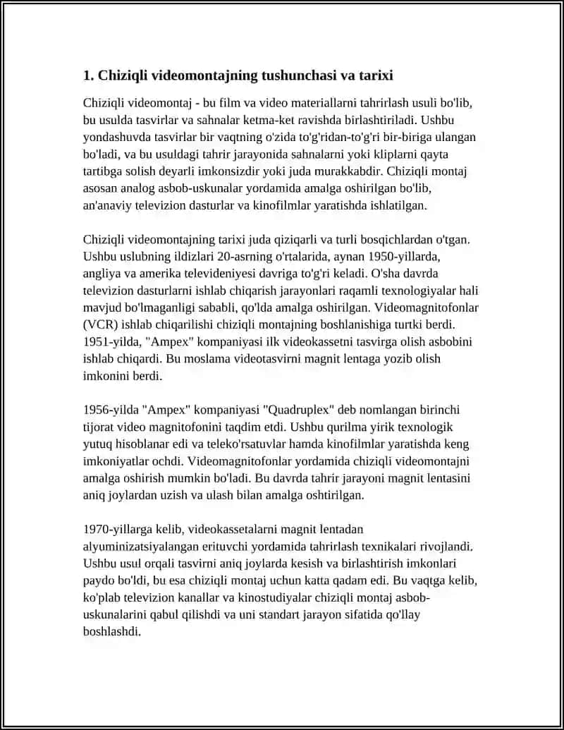 VIDEOMANTAJ(CHIZIQLI VIDEOMANTAJ) 3