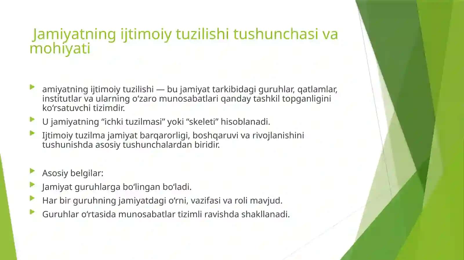 Jamiyatning ijtimoiy tuzilishi 3