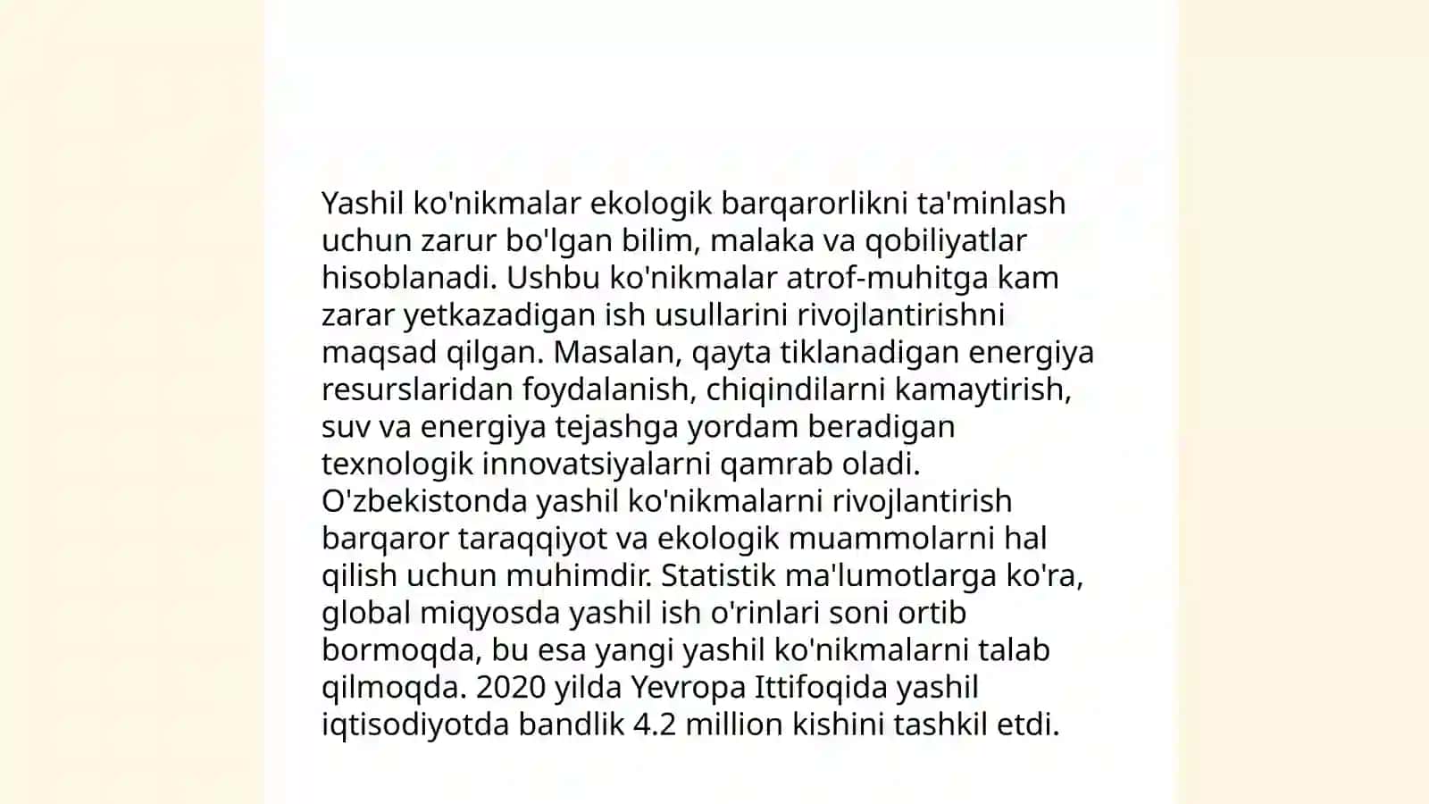Yashil konikmalar va uning foydali jihatlari 3