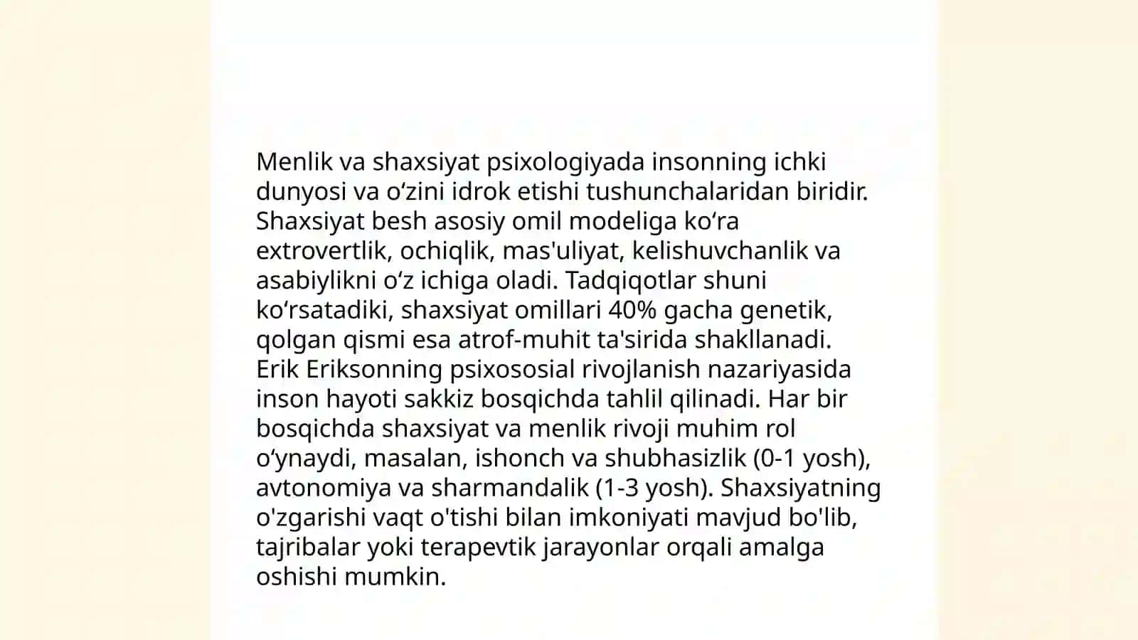 Shaxsda "Men" konsepsiyasi 3