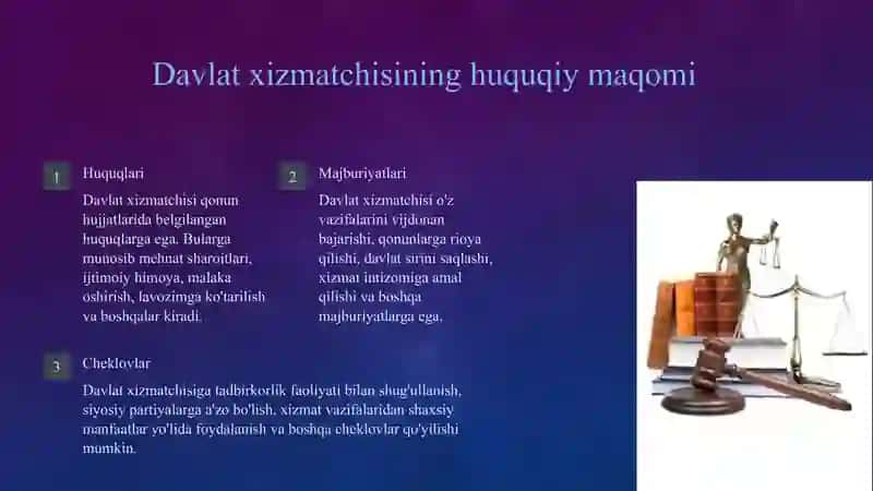 Davlat xizmati va uning turlari 3