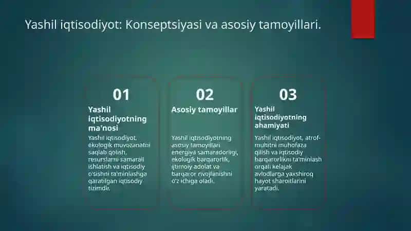 Yashil iqtisodiyot asoslari 3