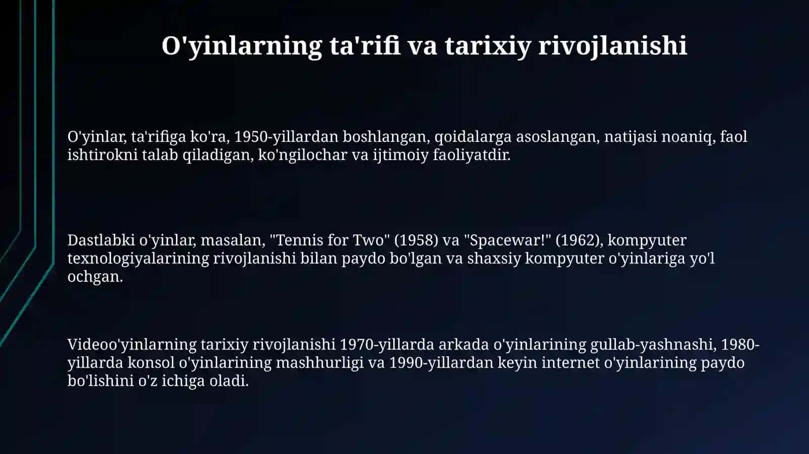 O'yinlar - ijtimoiy faliyat sifatida 3
