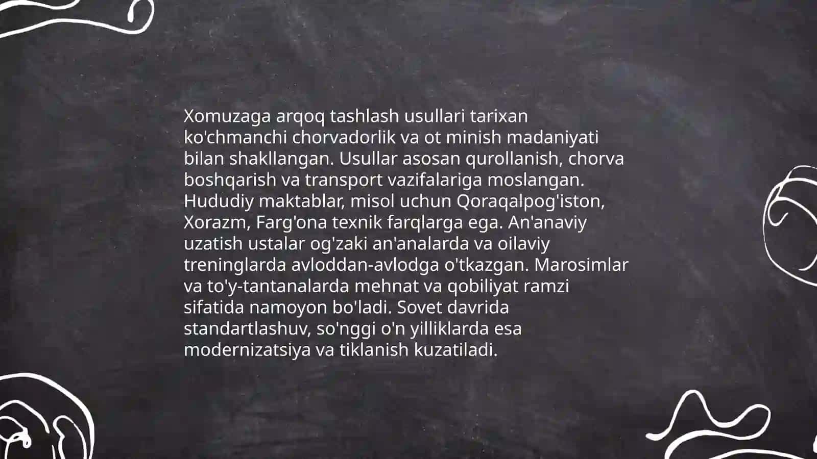 Xomuzaga arqoq tashlash usullari 3
