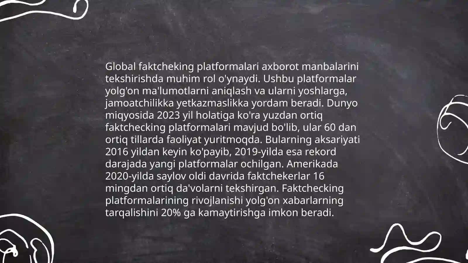 Global faktcheking platformalari va ulardan foydalanish 3