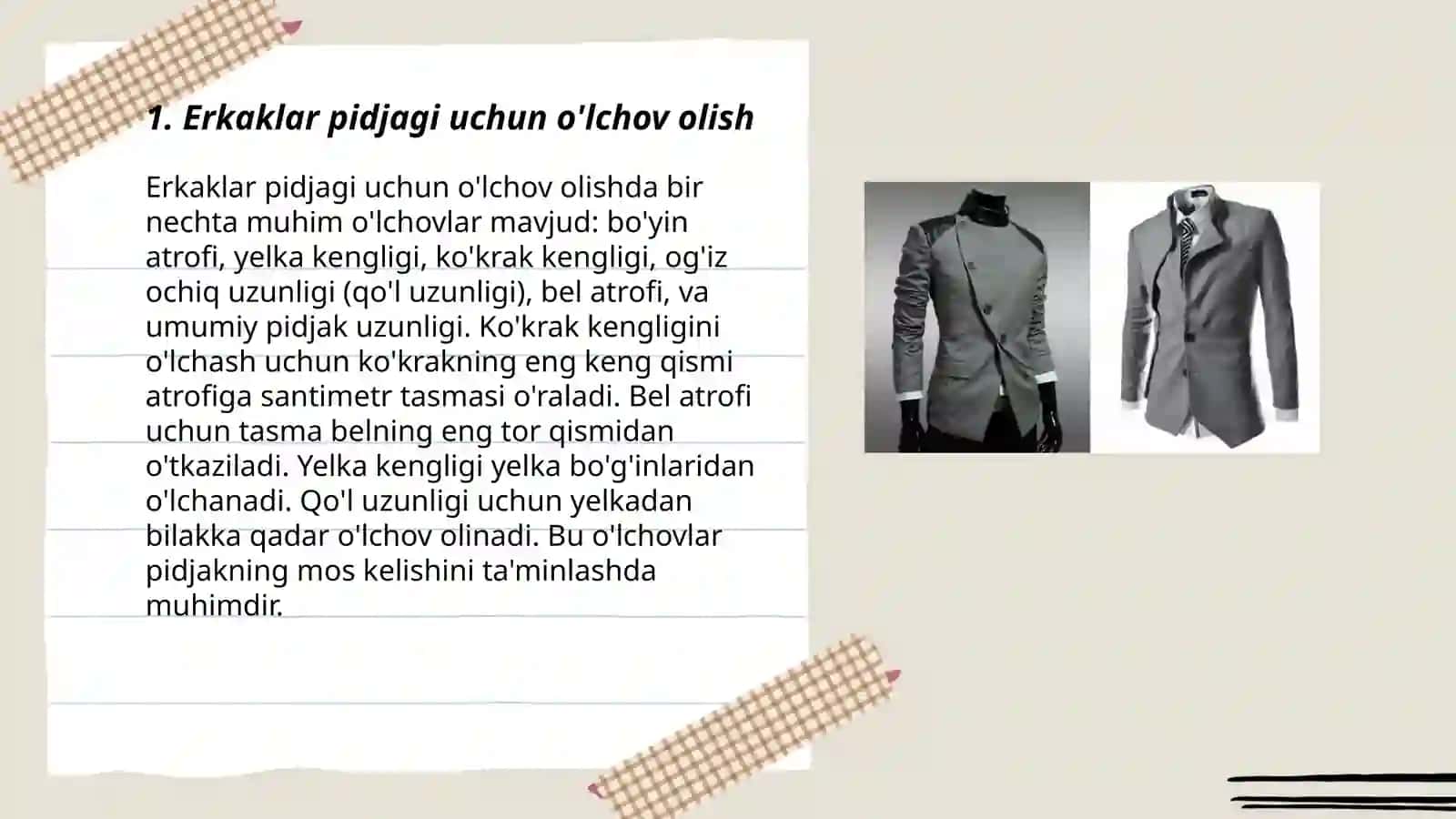 Erkaklar pidjagi andozasini tayyorlash 3