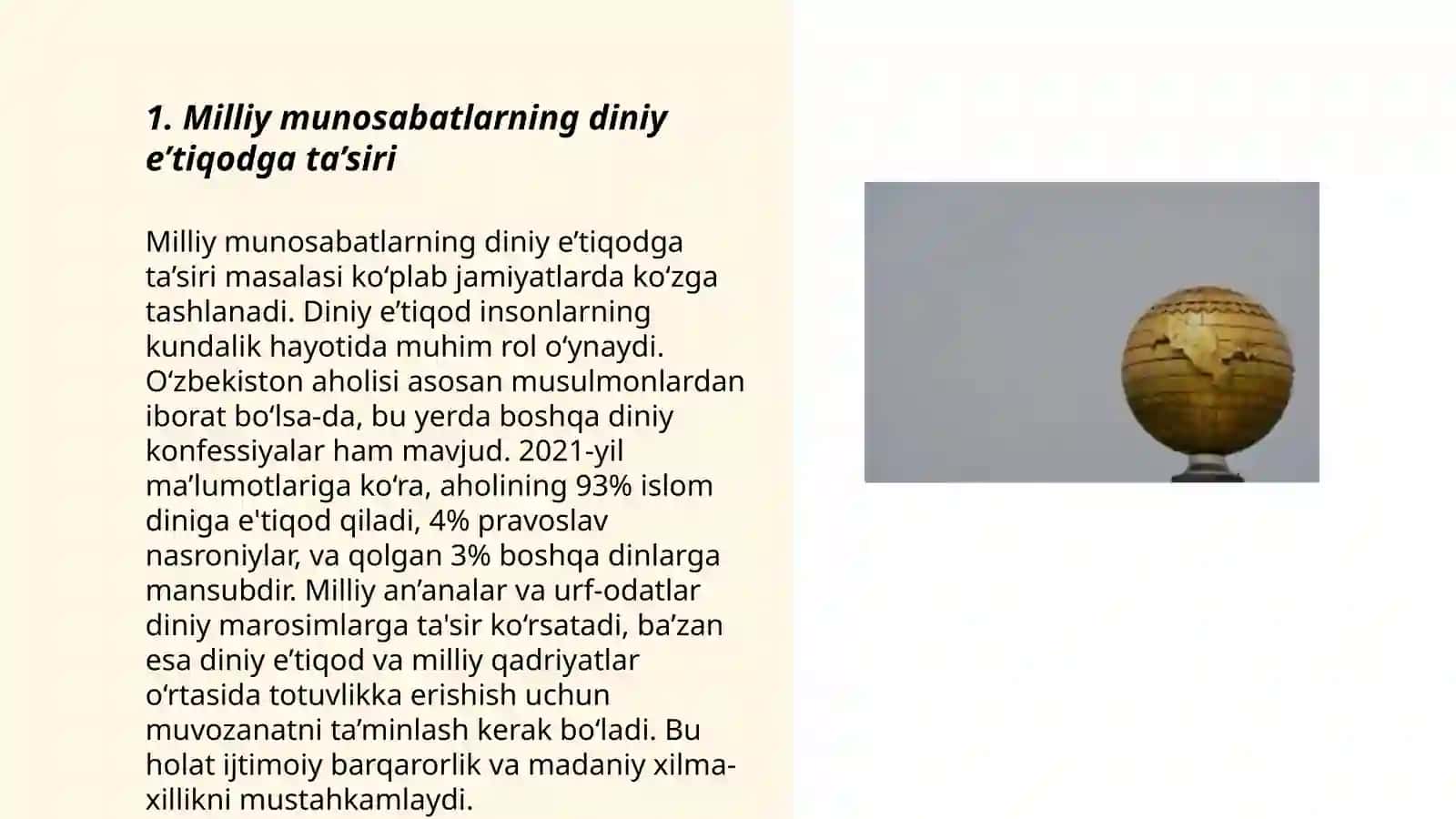 Milliy munosabatlar va diniy e’tiqodlarning uyg’unligi 3