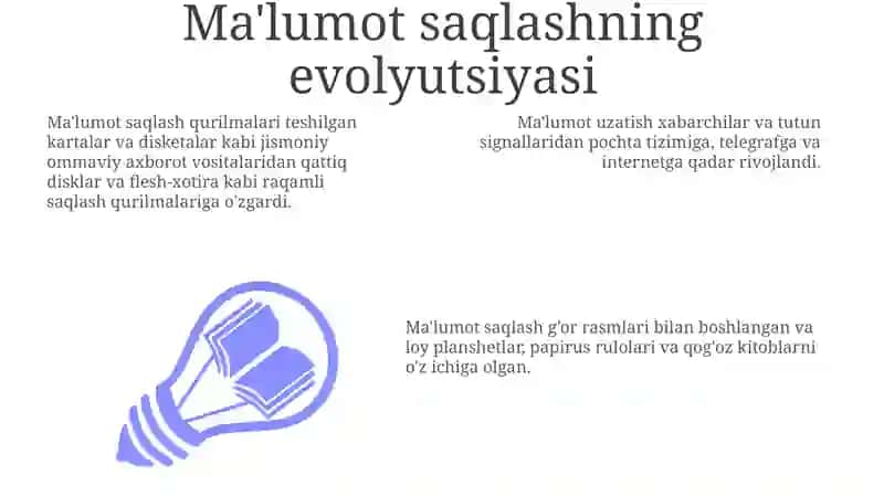 Axborotni uzatish va saqlash vositalari 3