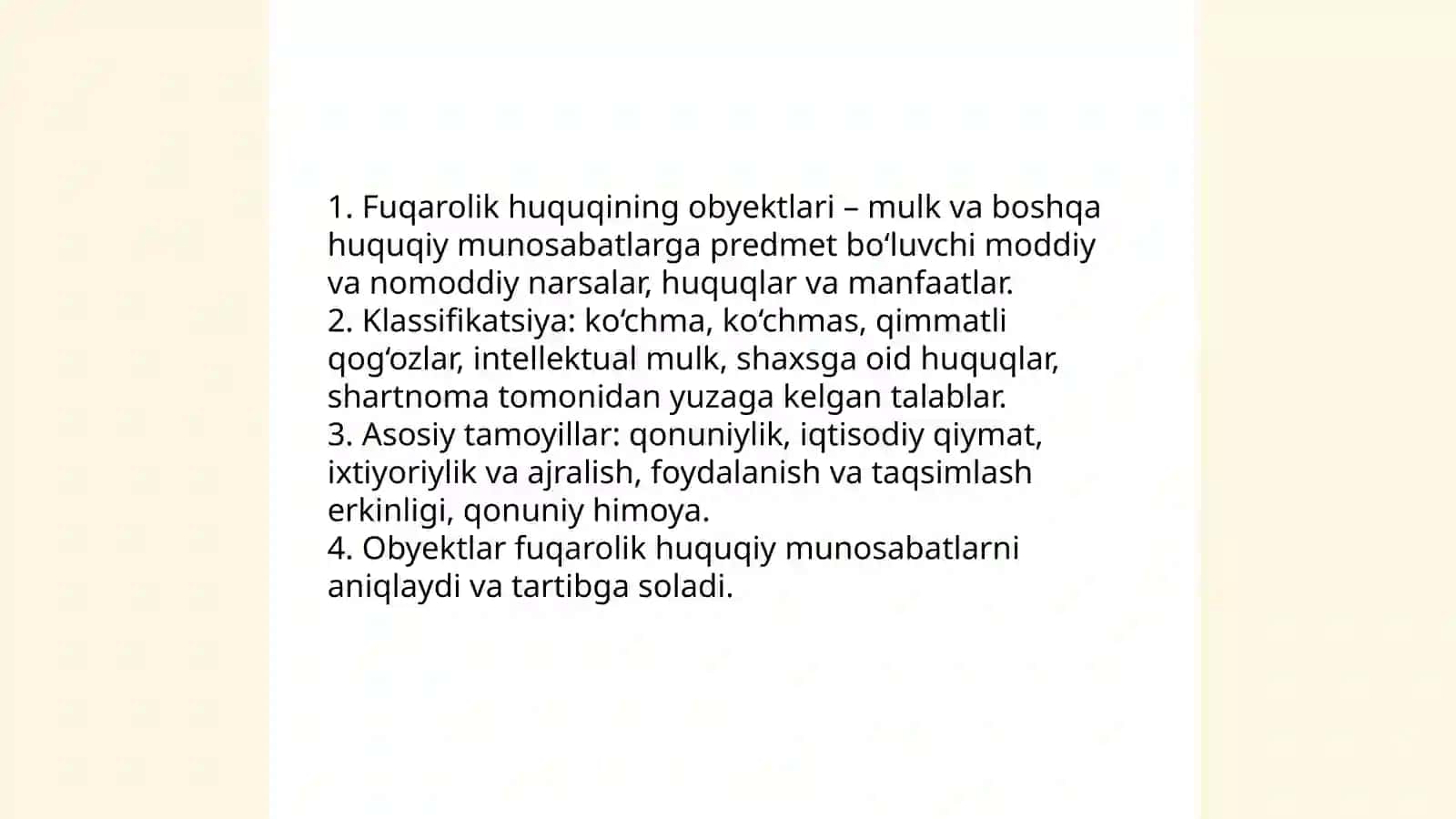 FUQAROLIK HUQUQINING OBYEKTLARI 3