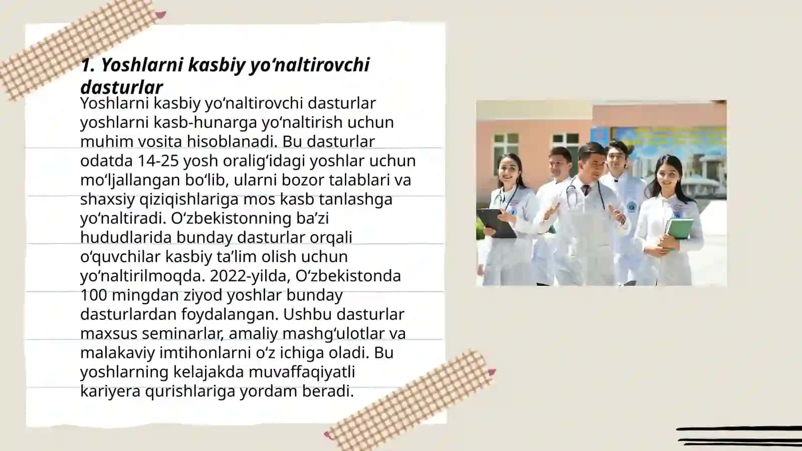 Yoshlarni kasbiy yo‘naltirovchi dasturlar 3