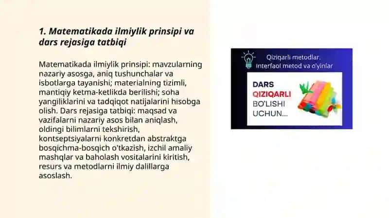 Matematika darslarida didaktik prinsiplar 3