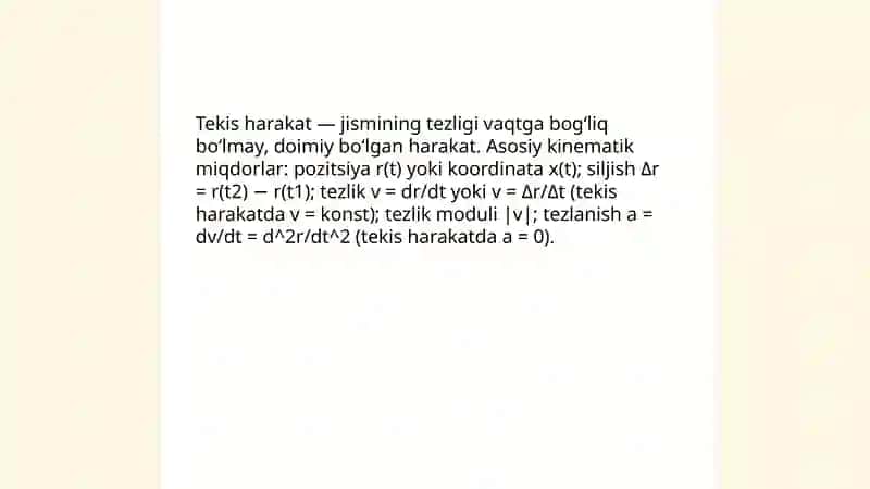 Tekis shakining harakat tenglamalari 3