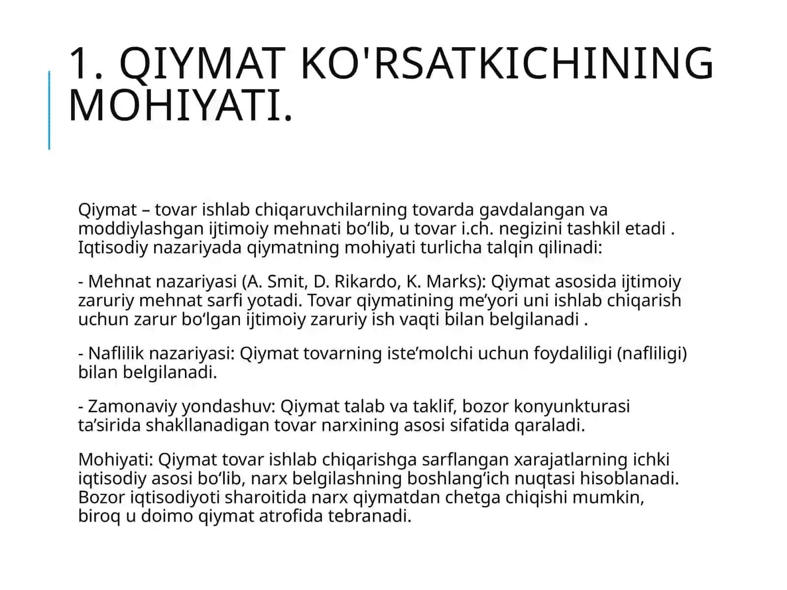BAHOLASH VA KALKULYATSIYA 3