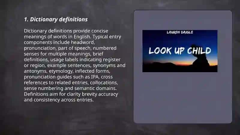 Dictionary definitions 3