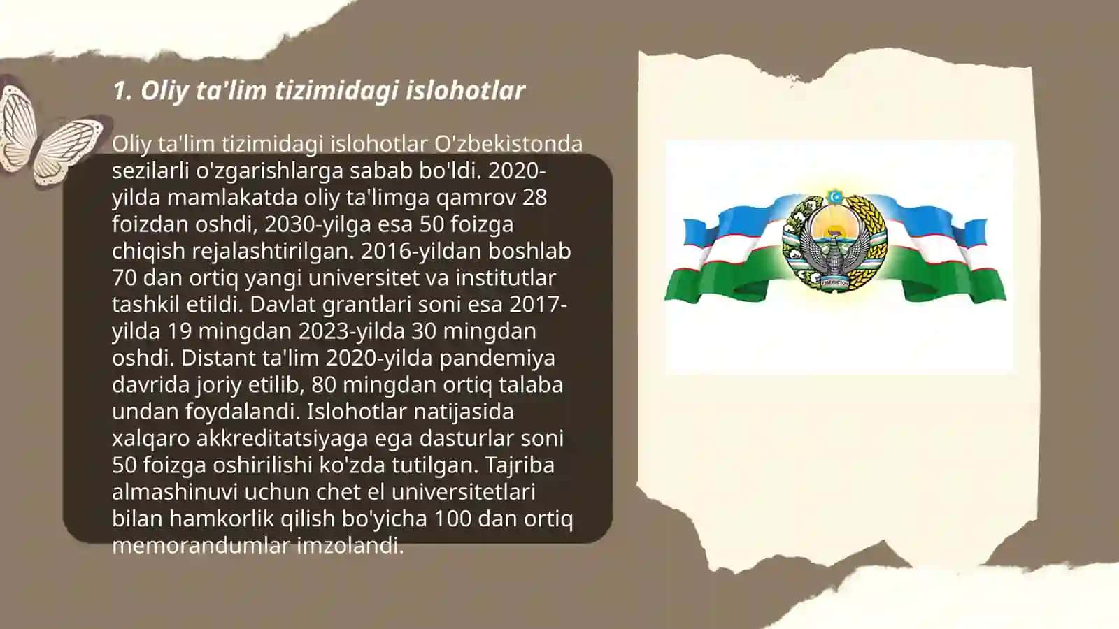 Oliy ta'lim tizimidagi islohotlar 3