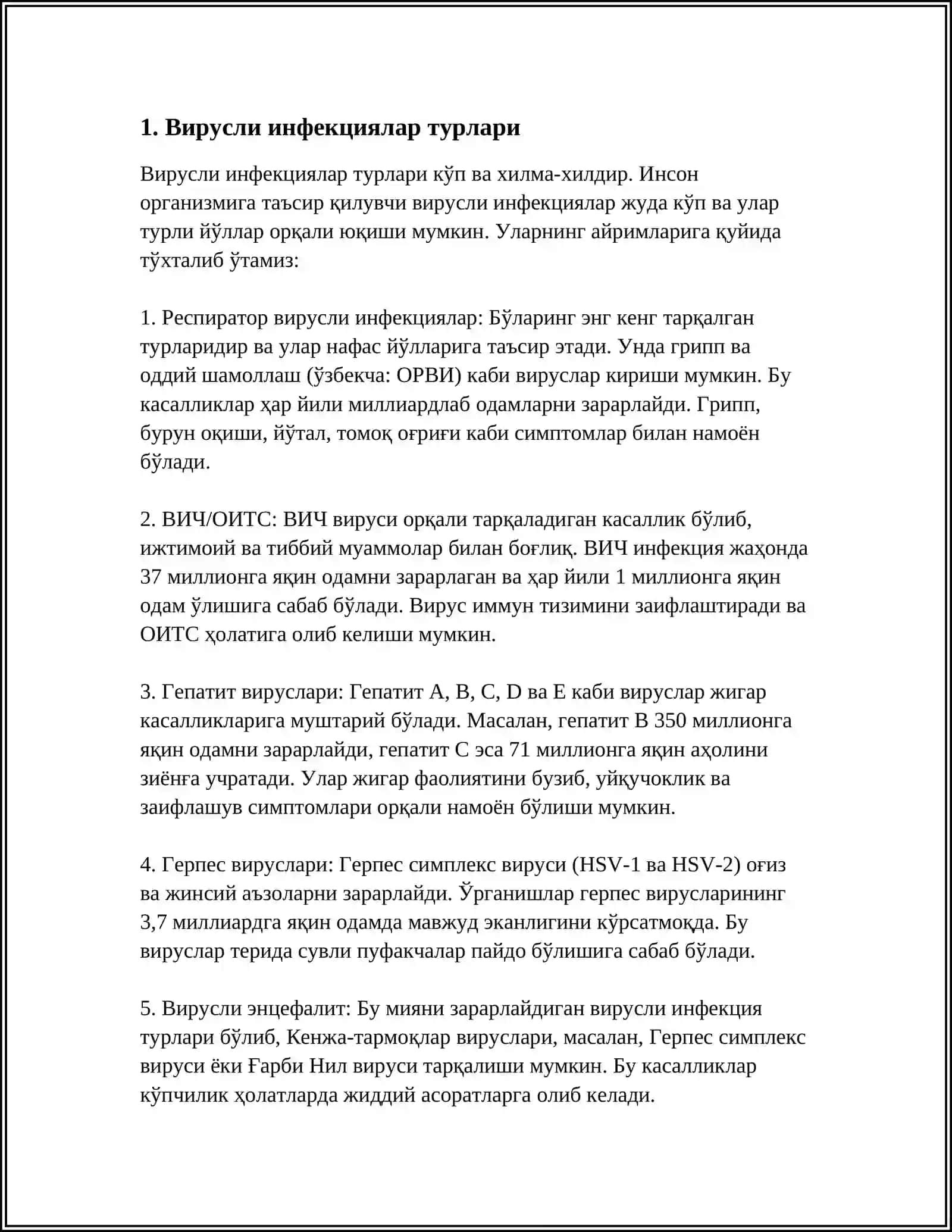 ВИРУСЛИ ИНФЕКЦИЯЛАР. ГРИПП, КАСАЛЛИГИНИ ЧАКИРУВЧИ ВИРУСЛАР 3