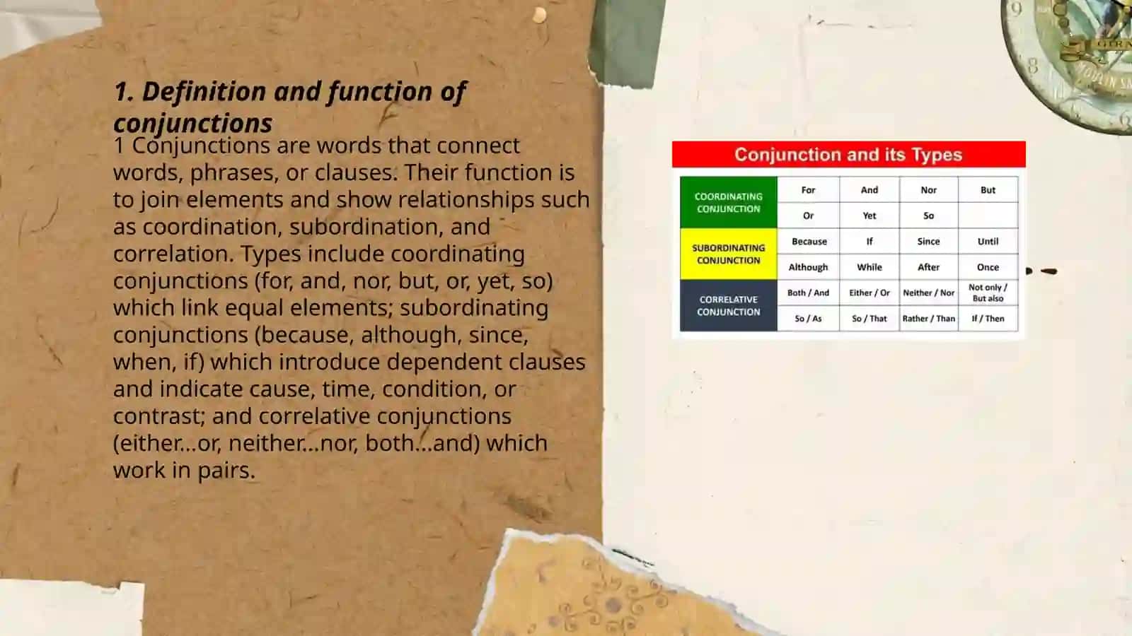 The conjunction 3