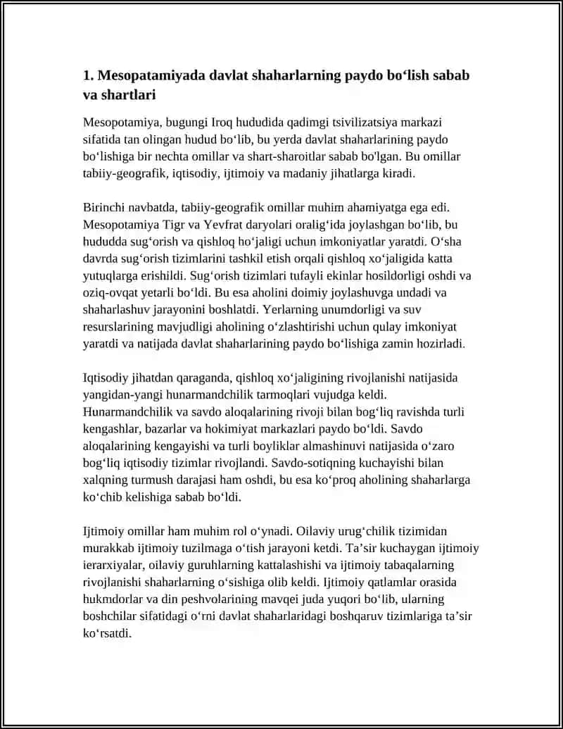 MESOPATAMIYADA DAVLAT SHAHARLARINING RIVOJLANISHI 3