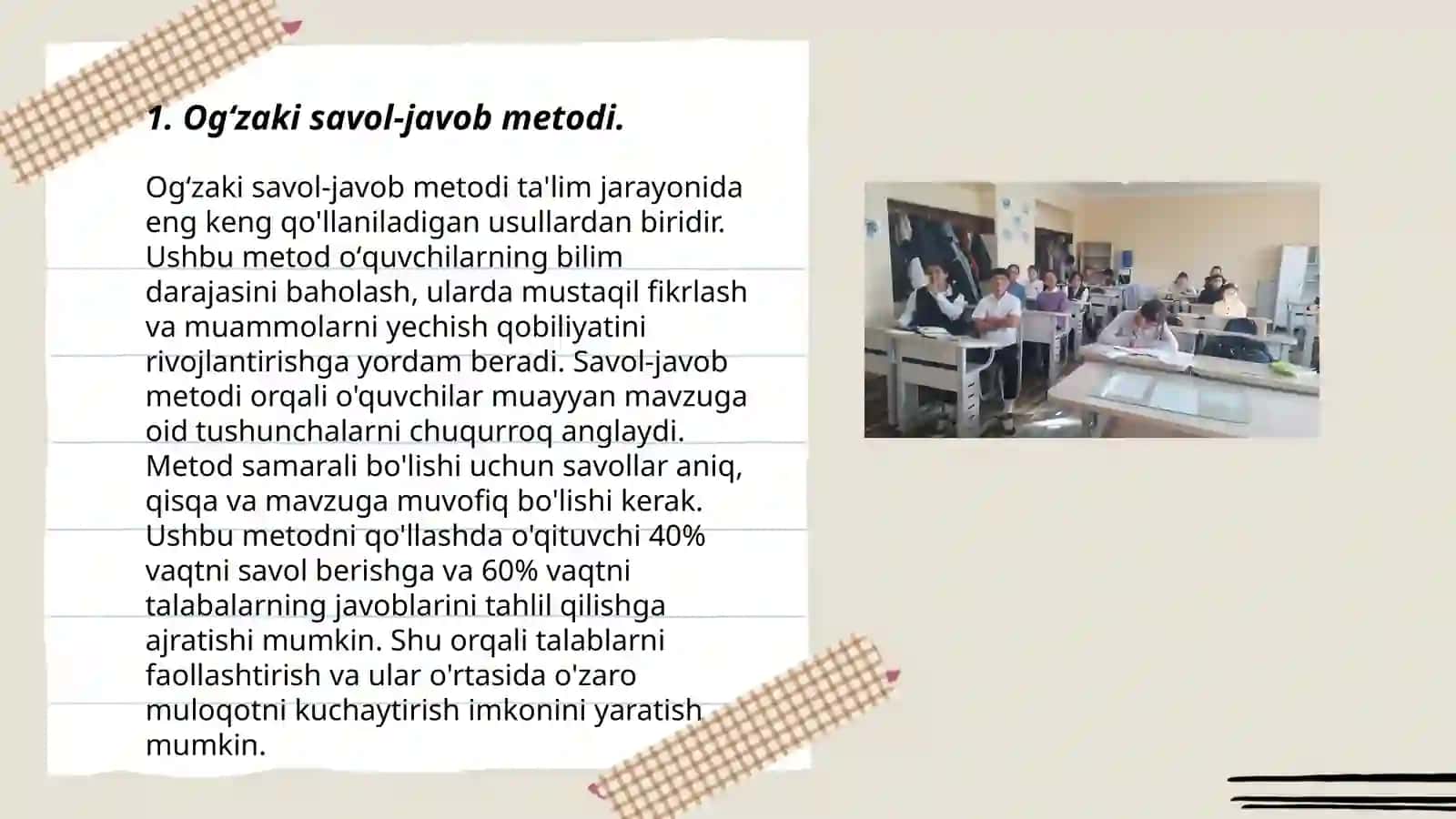 Ogʻzaki savol-javob metodi 3