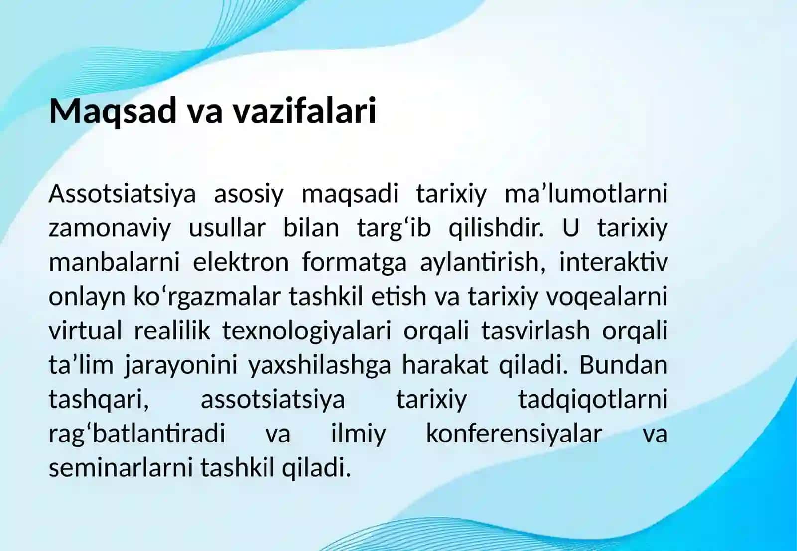 Tarix va kompyuter assotsiatsiyasi faoliyati 3