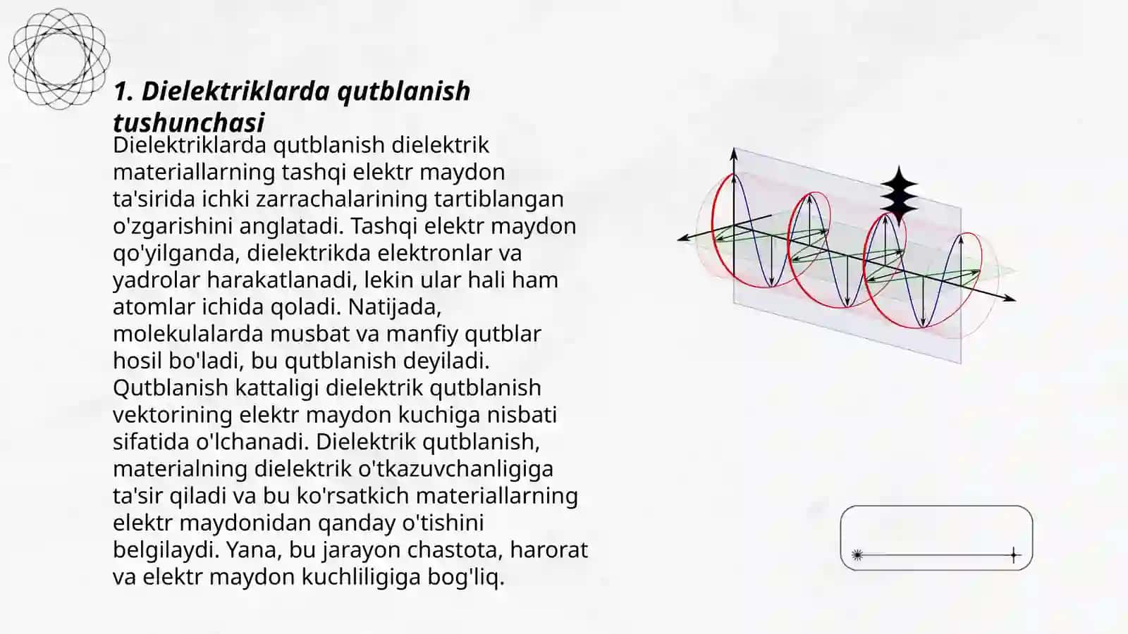 Dielektriklarning qutblanishi 3