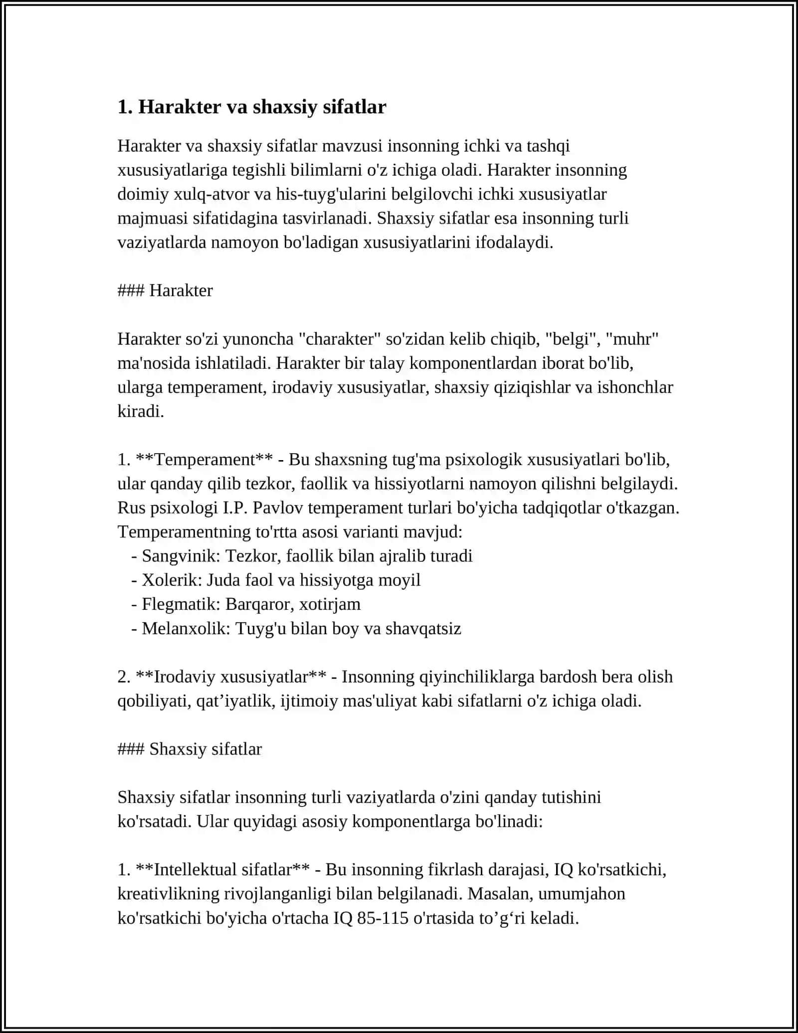 HARAKTER 3