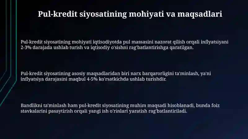Pul-kredit siyosati 3
