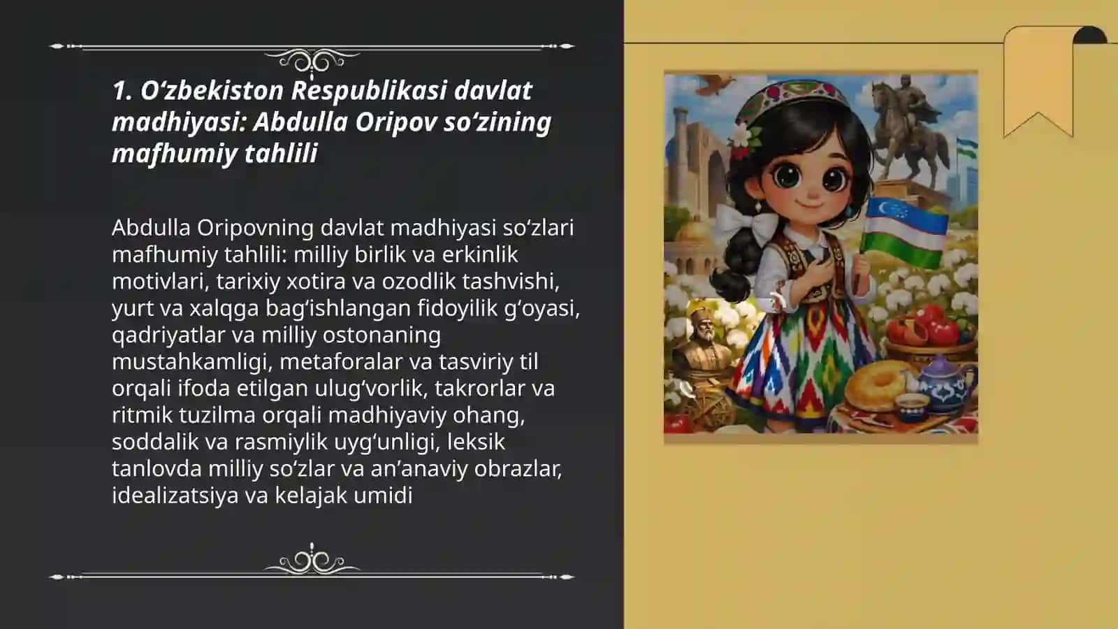 Abdulla Oripov davlat madhiyasi 3
