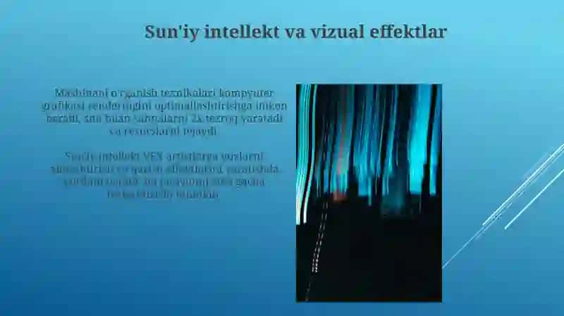 Sun'iy intellekt va vizual effektlar 3