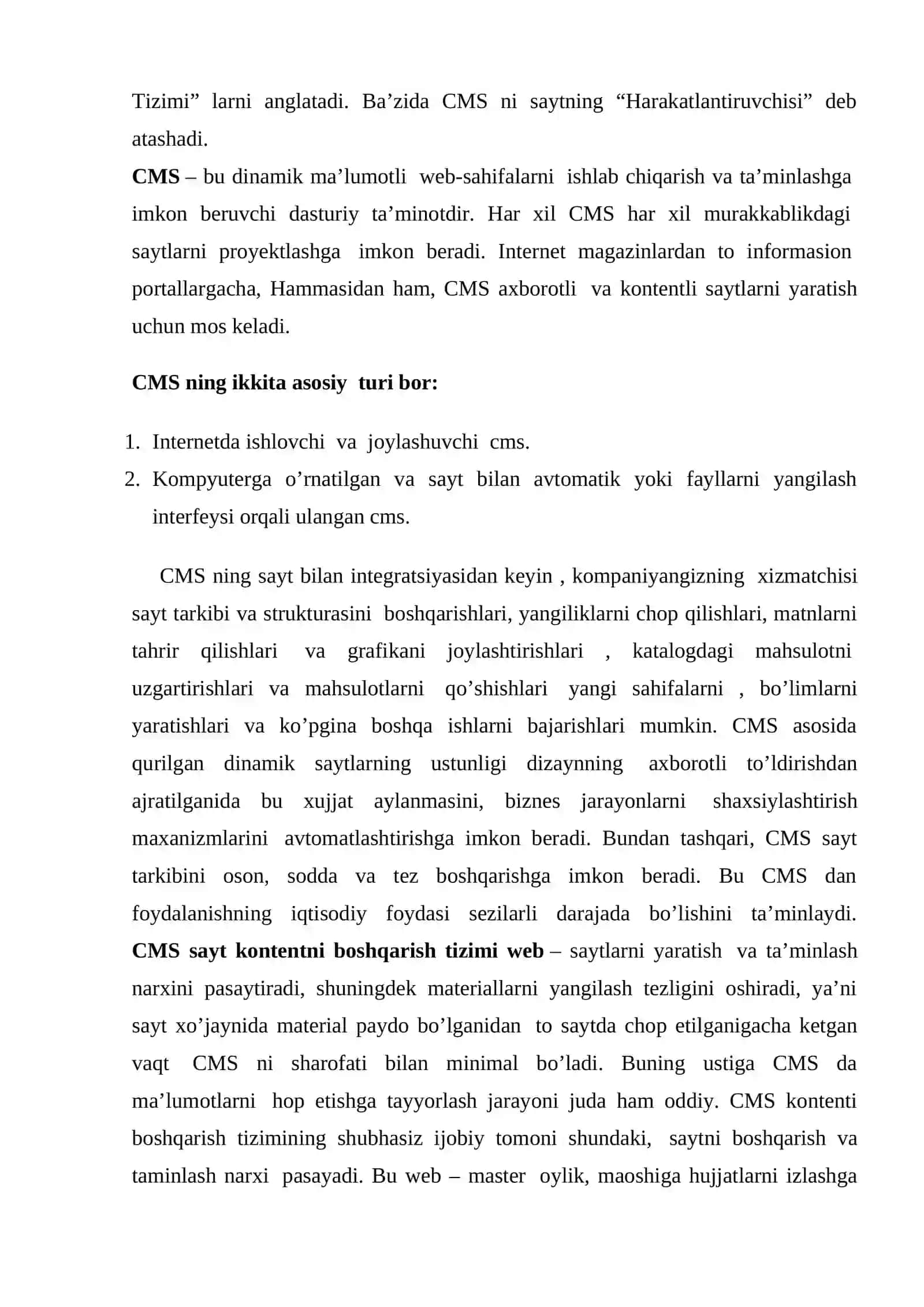 Yangiliklar sonini hisoblab chiqarish (Post Counter) va Kontentni boshqarish tizimlari (CMS) 3