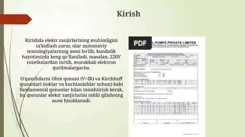 Elektr zanjirlari asosi va qonunlari 3