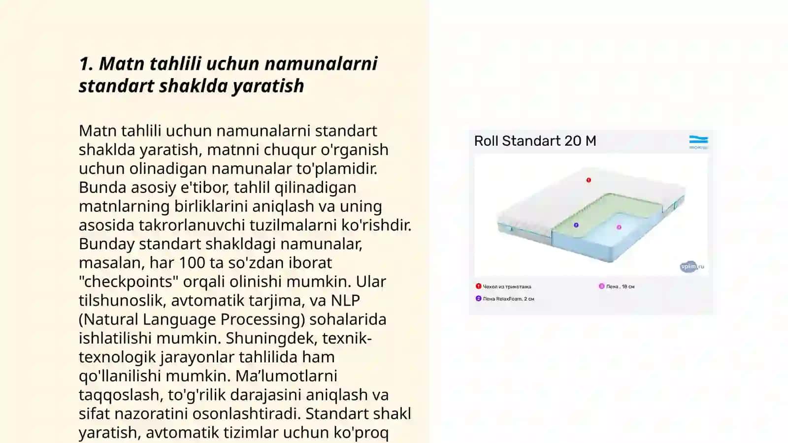 Namunalarni standart shaklda yaratish 3