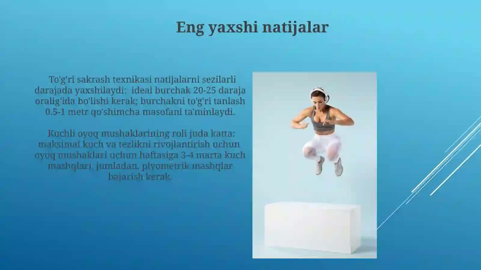 Uzoqqa sakrash texnikasi 3