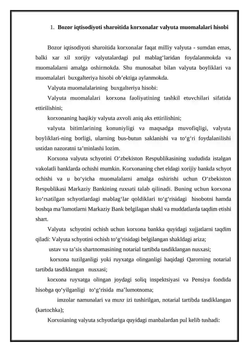 Valyuta muomalalari hisobi 3