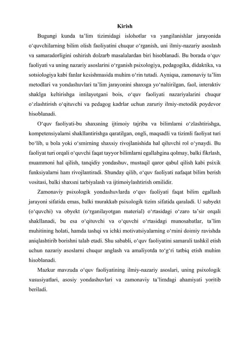 O`quv faoliyati nazariyalari 3